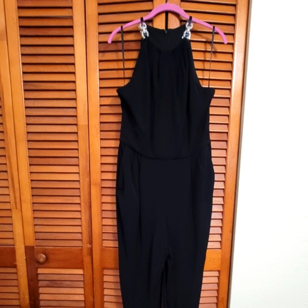 Ralph Lauren Jumpsuit  Rhinestone Collar Sz 10